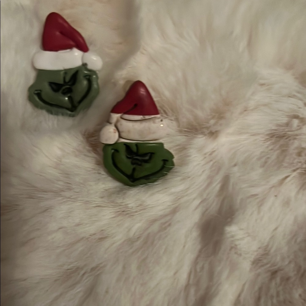 Festive Green and Red Kids Earrings